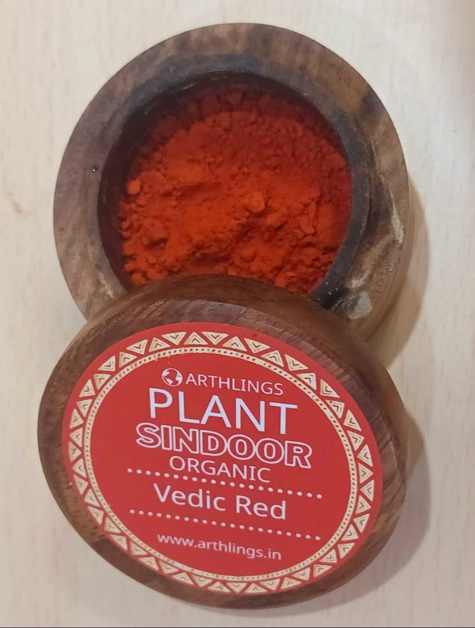 Organic Plant-Based Sindoor/ Kumkum - Classic Red (Safe Color)