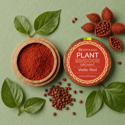 Organic Plant-Based Sindoor/ Kumkum - Vedic Red (100% Natural)