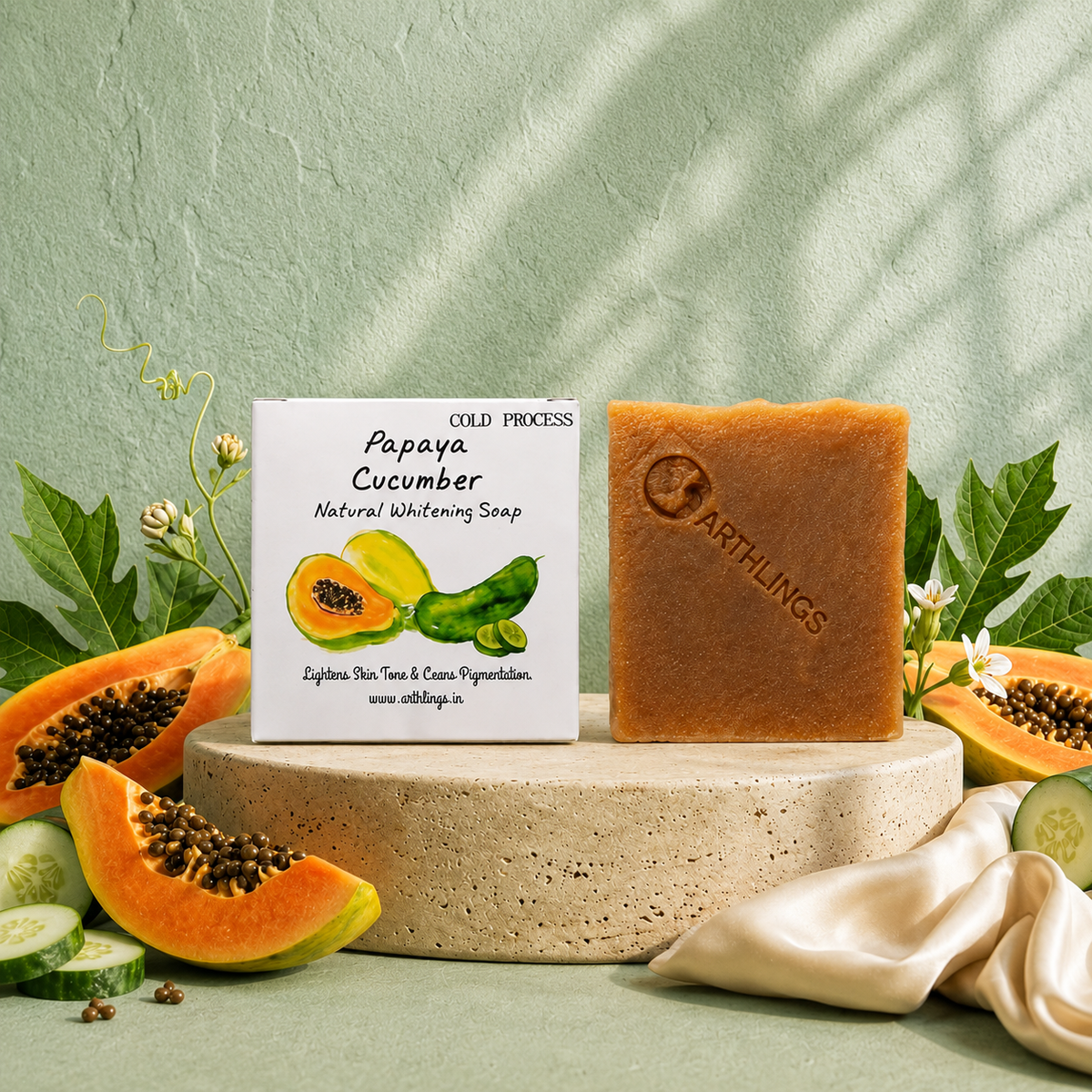 Papaya Cucumber Cold Process Soap