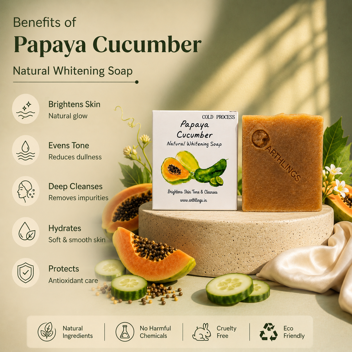 Papaya Cucumber Cold Process Soap