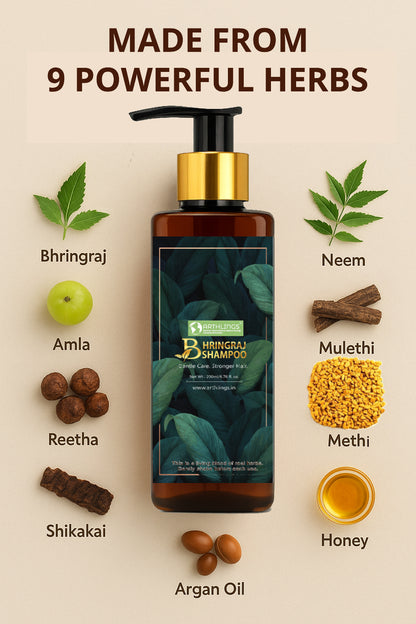 Farm-Fresh Bhringraj Power! Organic Shampoo for Healthy Hair (200ml)