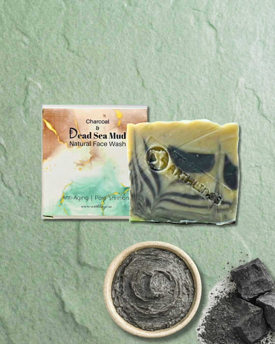 Charcoal & Dead Sea Mud Cold Process Soap