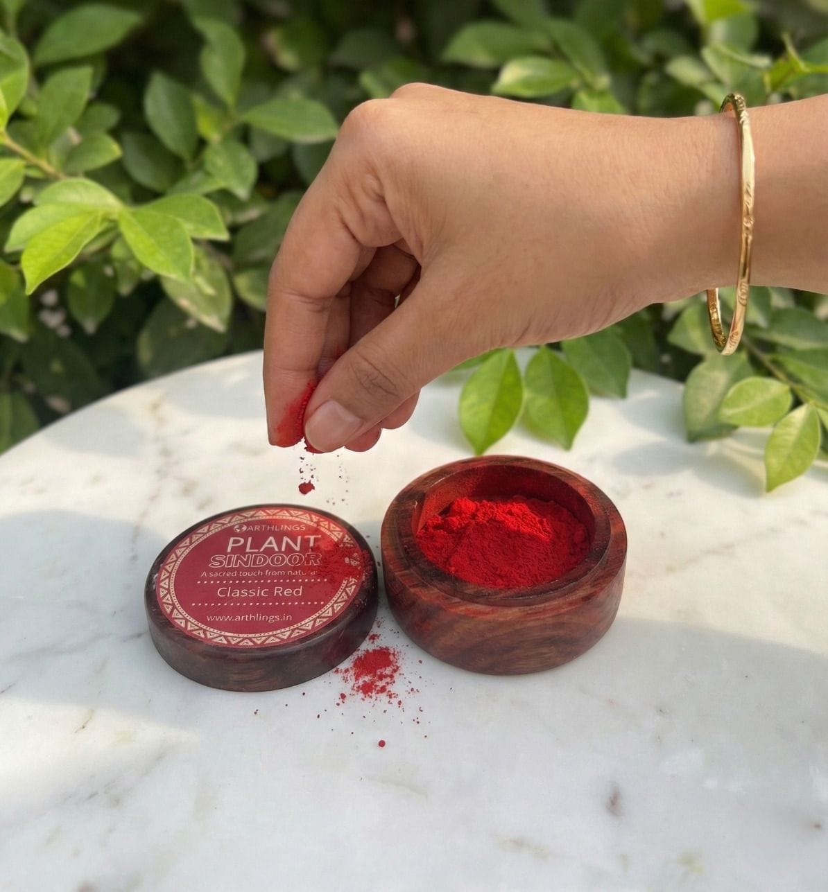 Organic Plant-Based Sindoor/ Kumkum - Classic Red (Safe Color)