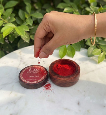 Organic Plant-Based Sindoor/ Kumkum - Classic Red (Safe Color)