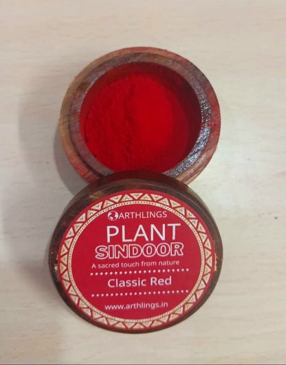 Organic Plant-Based Sindoor/ Kumkum - Classic Red (Safe Color)