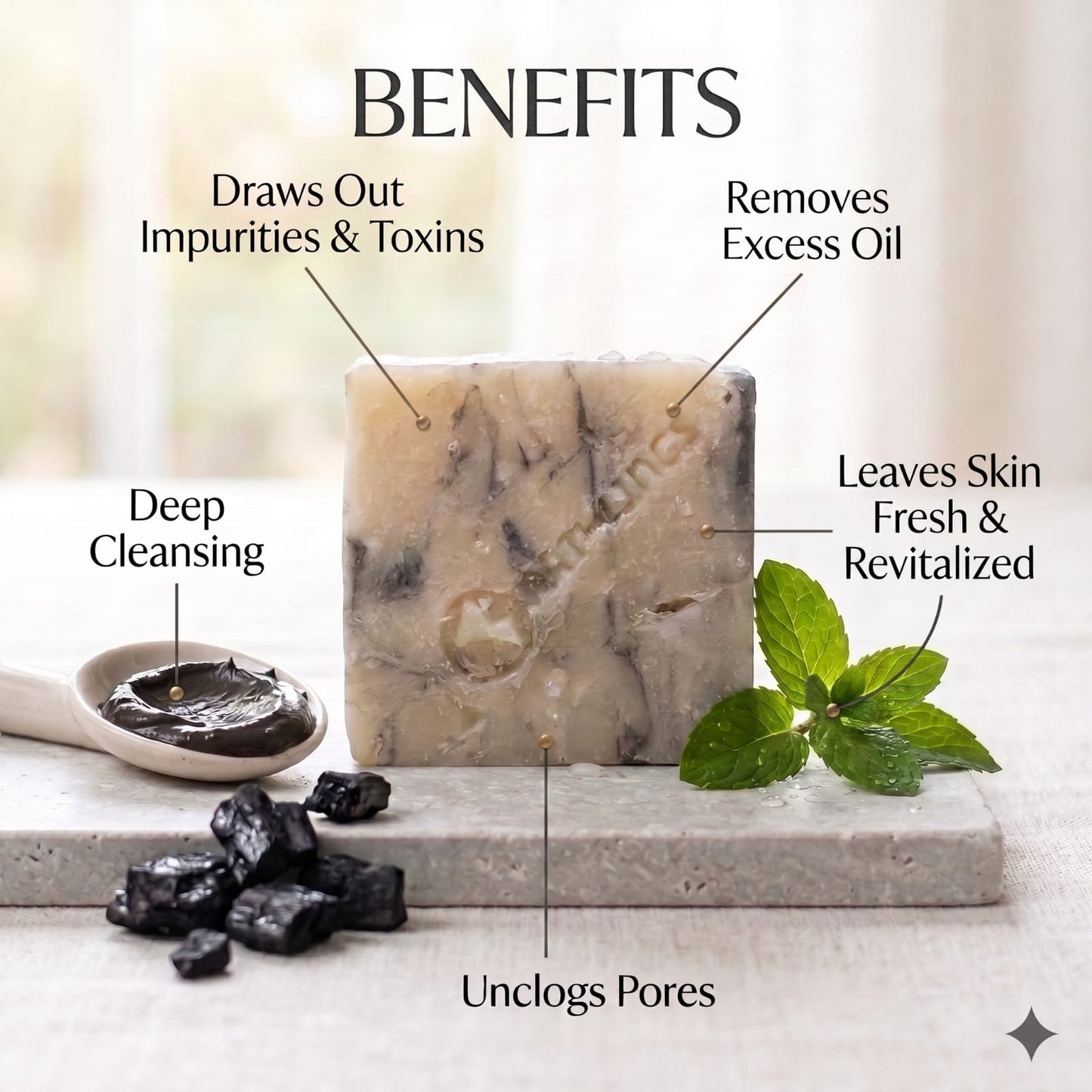 Charcoal & Dead Sea Mud Cold Process Soap