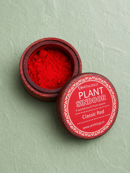 Organic Plant-Based Sindoor/ Kumkum - Classic Red (Safe Color)