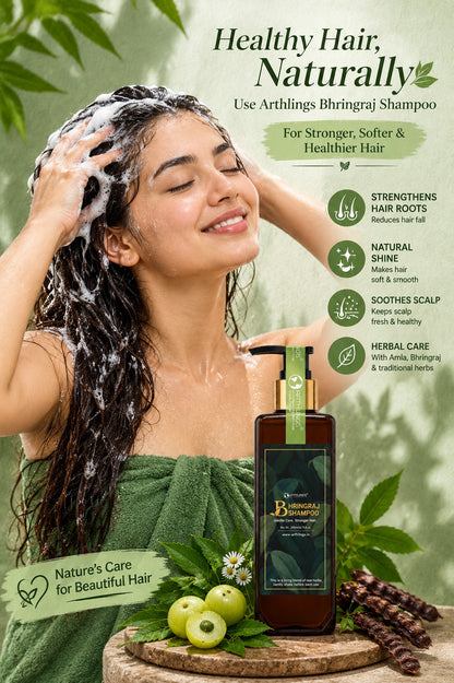Farm-Fresh Bhringraj Power! Organic Shampoo for Healthy Hair (200ml)
